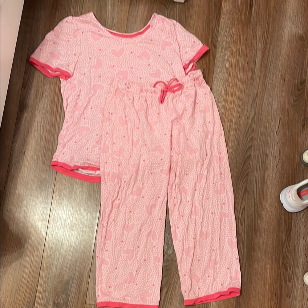 Pink heart pajama set